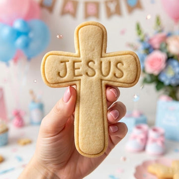 Jesus Cross Cookie Cutter Stamp, Baby Gift, Baby Shower Cutter, Custom Cookie, Birthday Baking, Happy Birthday, God Cutter, Cross Cookie