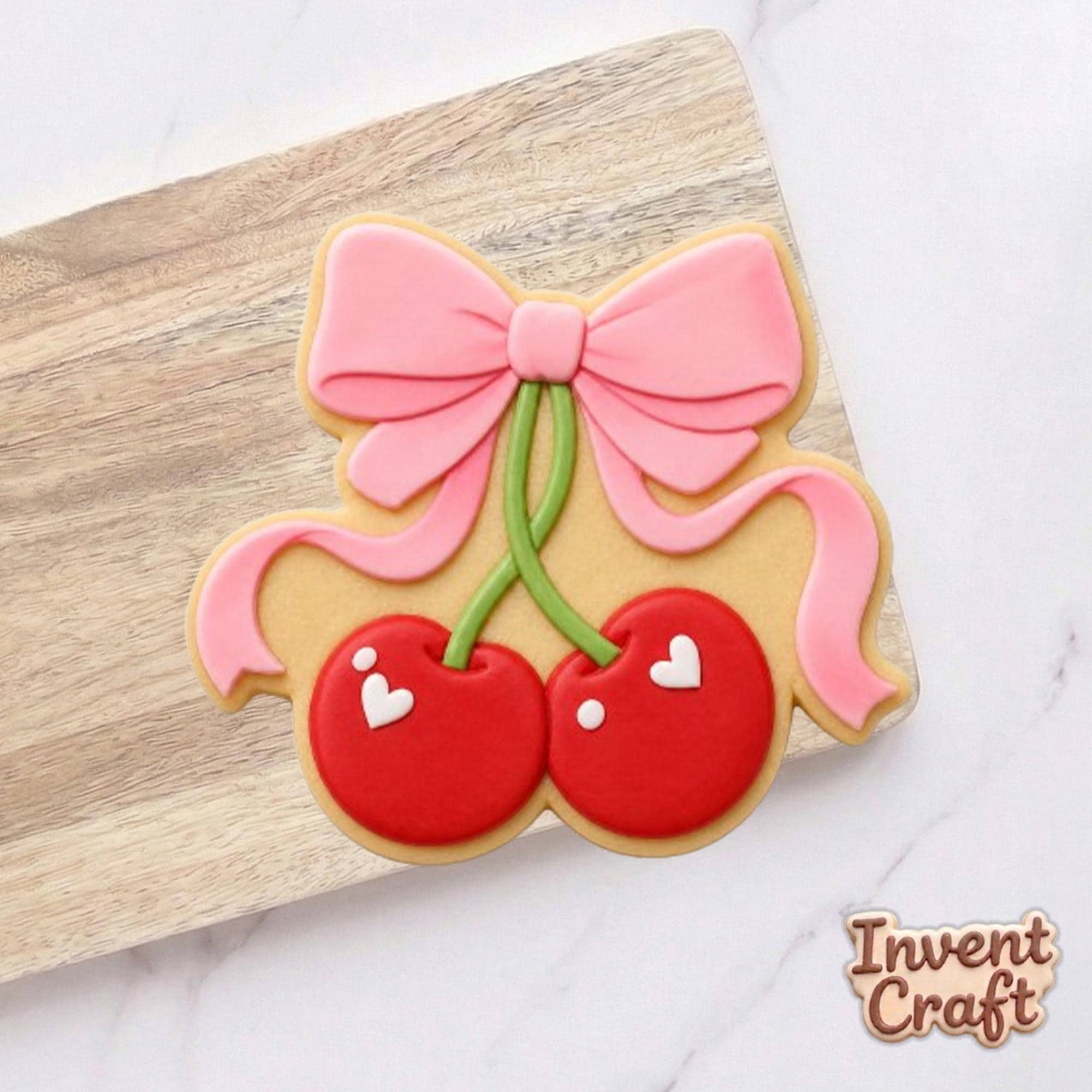 Cherry Cherries With Bow Cookie Cutter, Baby Shower Cutter, Birthday Gifts, Clay Cutter, Fondant Cutter, Baby Shower Baking, Fondant Cutter