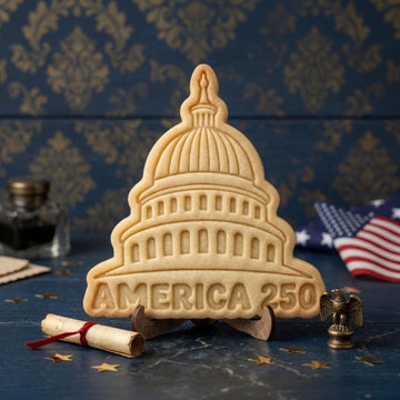 Capitol Building America 250 Cookie Cutter & Stamp, US Capitol 1776-2026 Cookie Stamp, Independence Day Cookie Cutter