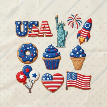 Independence Day Cookie Cutter Set, 4th of July Cookie Cutter Bundle, 1776-2026 Cookie Cutter, USA 250th Anniversary Baking Tool