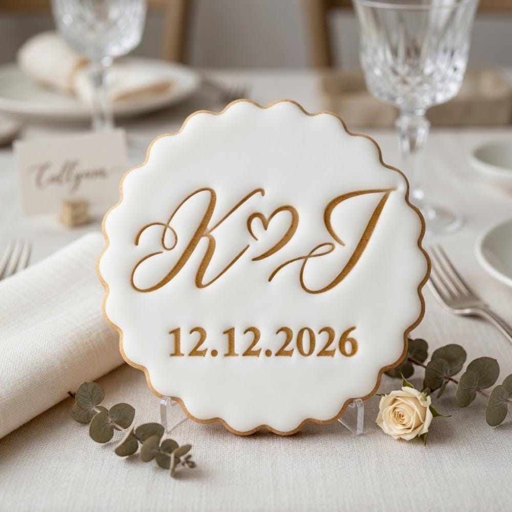Personalized Name & Date Cookie Cutter and Stamp, Custom Bridal Shower Cookie Cutter, Engagement Party Cookie Stamp, Bachelorette Party Gift