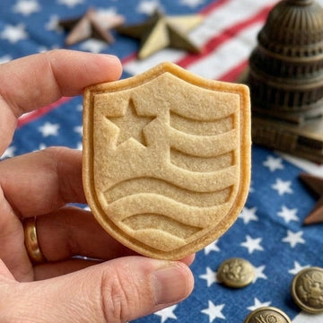 Shield America Cookie Cutter Stamp, 250th Anniversary, Independence Day, Patriotic Baking, 250 Years of Freedom, America 1776 2026 250