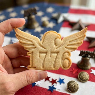 1776 With Bird Cookie Cutter Stamp, 250th Anniversary, Independence Day, 250 Years of Freedom, America  250 1776 2026, Patriotic Baking