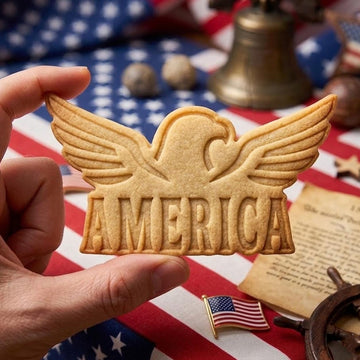 AMERICA With Bird Cookie Cutter Stamp, 250th Anniversary, Independence Day, 250 Years of Freedom, America  250 1776 2026, Patriotic Baking