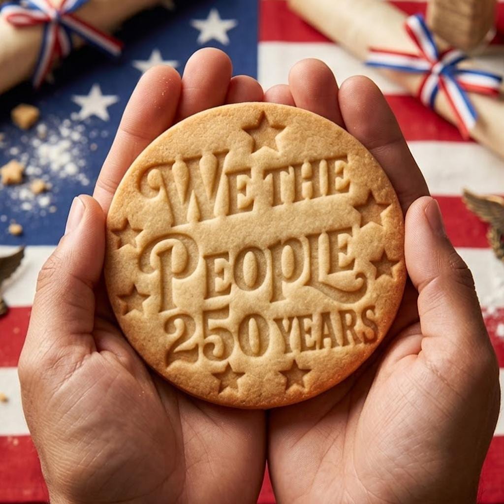 We The People America 250 Cookie Cutter Stamp, 250th Anniversary Cookie Stamp, Independence Day Gift, Patriotic Baking, 250 Years of Freedom