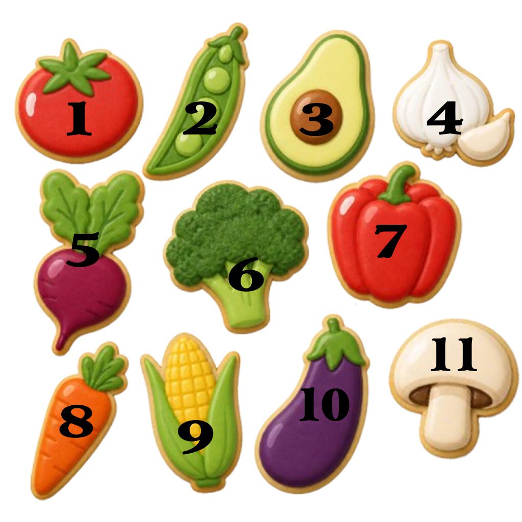 Vegetable Cookie Cutter Set, Garden Vegetable Cookie Cutters, Baby Showers, Birthday Cookie, Summer Cookie, Kitchen Cutter, Fondant Cutter