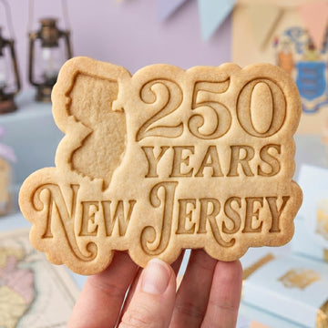New Jersey State Cookie Cutter, NJ 250th Anniversary Stamp, Polymer Clay Cutter, Patriotic 2026 Gift Mold, NJ Map Plaque, Polyclay DIY