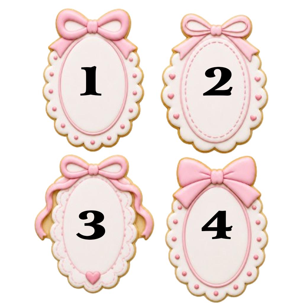 Plaque With Bow Cookie Cutter, Baby Showers, Birthday Cookie, Birthday Gifts, Baby Girl Cutter, Fondant Cutter, Baby Cutter, Bow Cutter