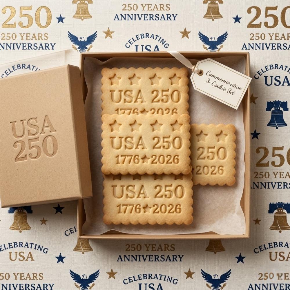 USA 250 Cookie Cutter and Stamp, 1776-2026 America 250 Anniversary Cookie Cutter, Patriotic USA Cookie Stamp, 4th of July Cookie Cutter