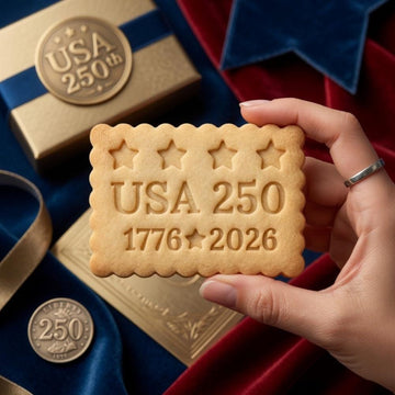 USA 250 Cookie Cutter and Stamp, 1776-2026 America 250 Anniversary Cookie Cutter, Patriotic USA Cookie Stamp, 4th of July Cookie Cutter