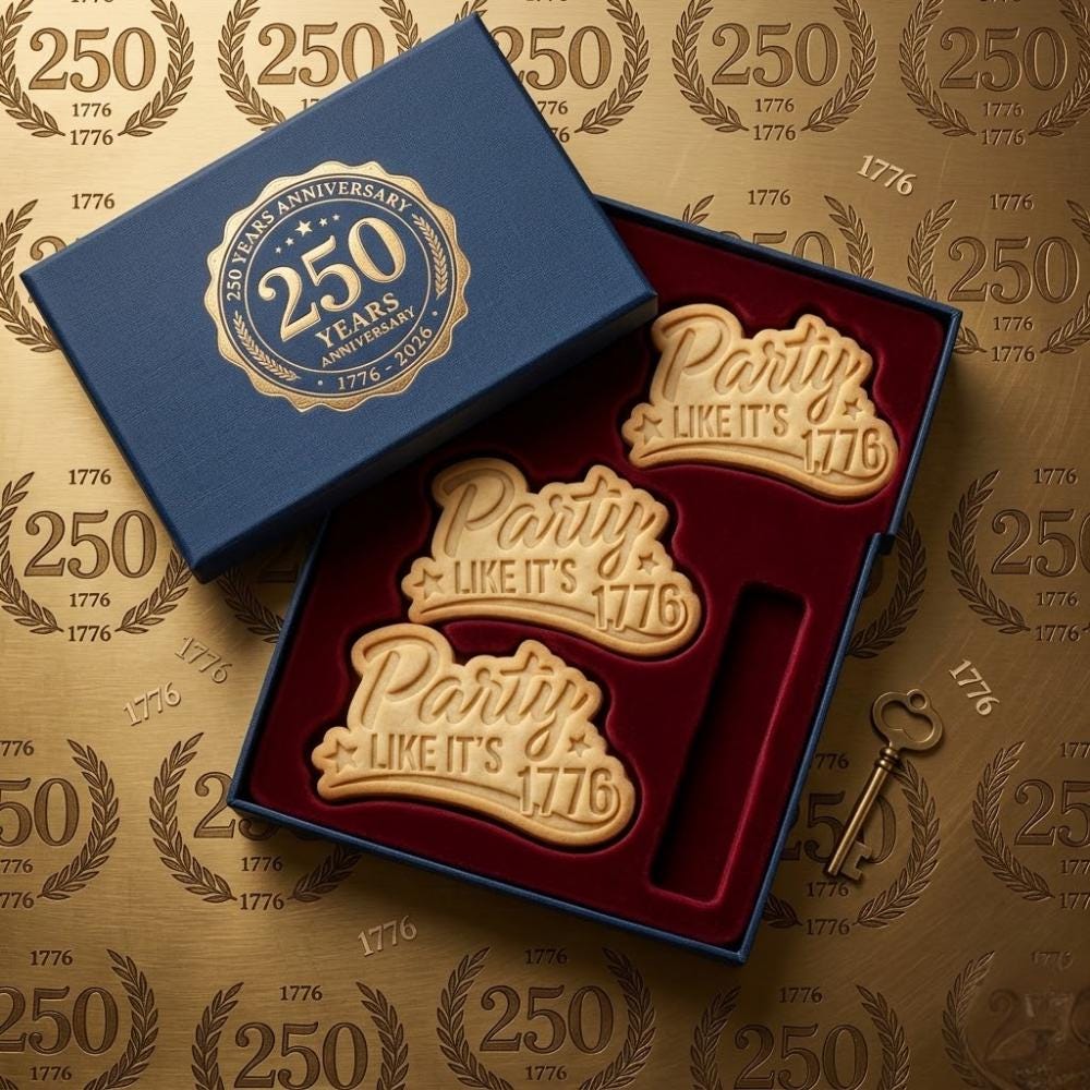 Party Like It’s 1776 Cookie Cutter and Stamp, Patriotic Independence Day Cookie Cutter, 4th of July Cookie Stamp