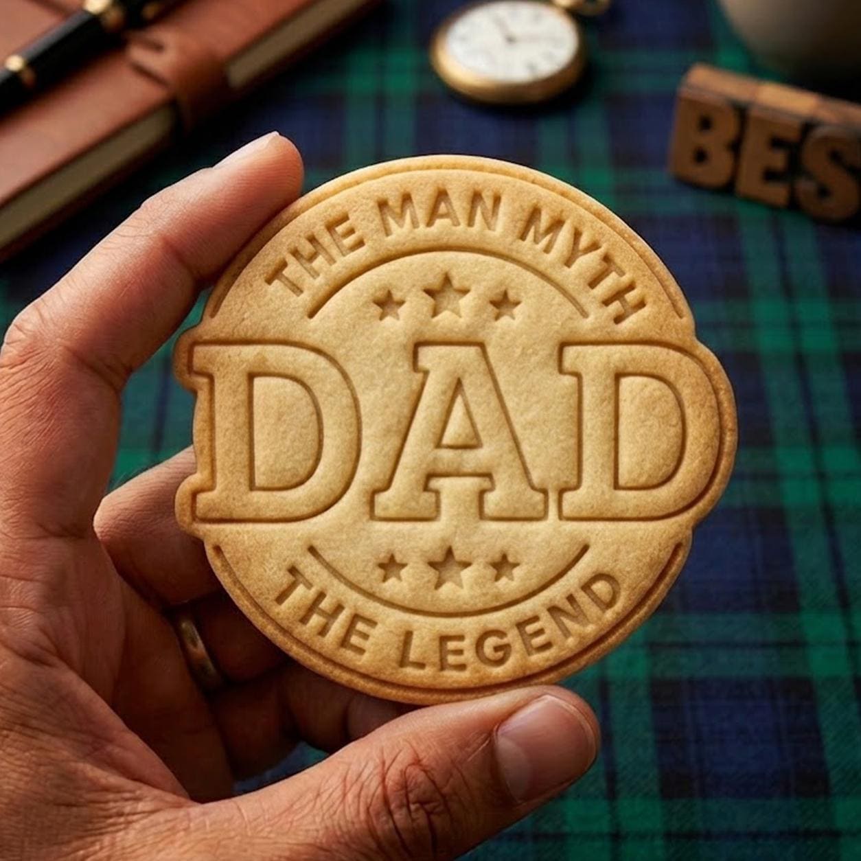 Dad The Legend Cookie Cutter Stamp, Daddy Cutter, Father's Day Gift, Dad Cookie Cutters, Custom Dad Cookie, Fondant Cutter, Best Dad Ever