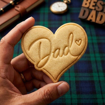 Dad With Heart Cookie Cutter Stamp, Daddy Cutter, Father's Day Gift, Dad Cookie Cutters, Mom Cookie, Fondant Cutter, Best Dad Ever