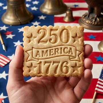 250 America 1776 Cookie Cutter Stamp, 250th Anniversary, Independence Day, Patriotic Baking, 250 Years of Freedom, America 250 Cookie