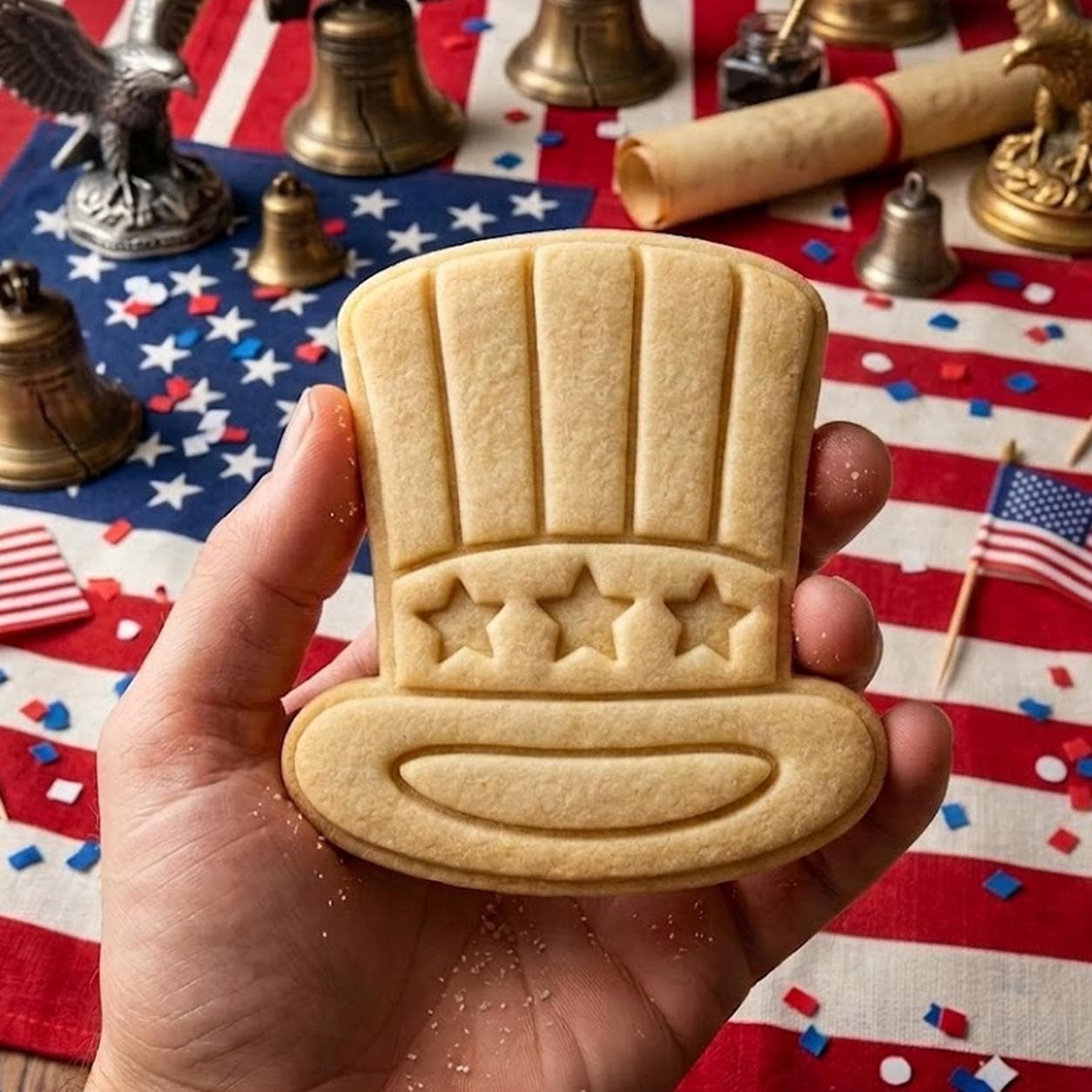 USA Hat Cookie Cutter Stamp, 250th Anniversary, Independence Day, Patriotic Baking, 250 Years of Freedom, America 250