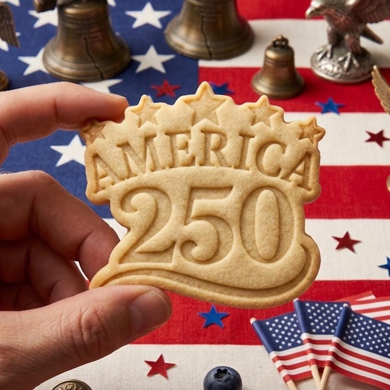America 250 Cookie Cutter Stamp, 250th Anniversary, Independence Day, Patriotic Baking, 250 Years of Freedom, Clay Cutter