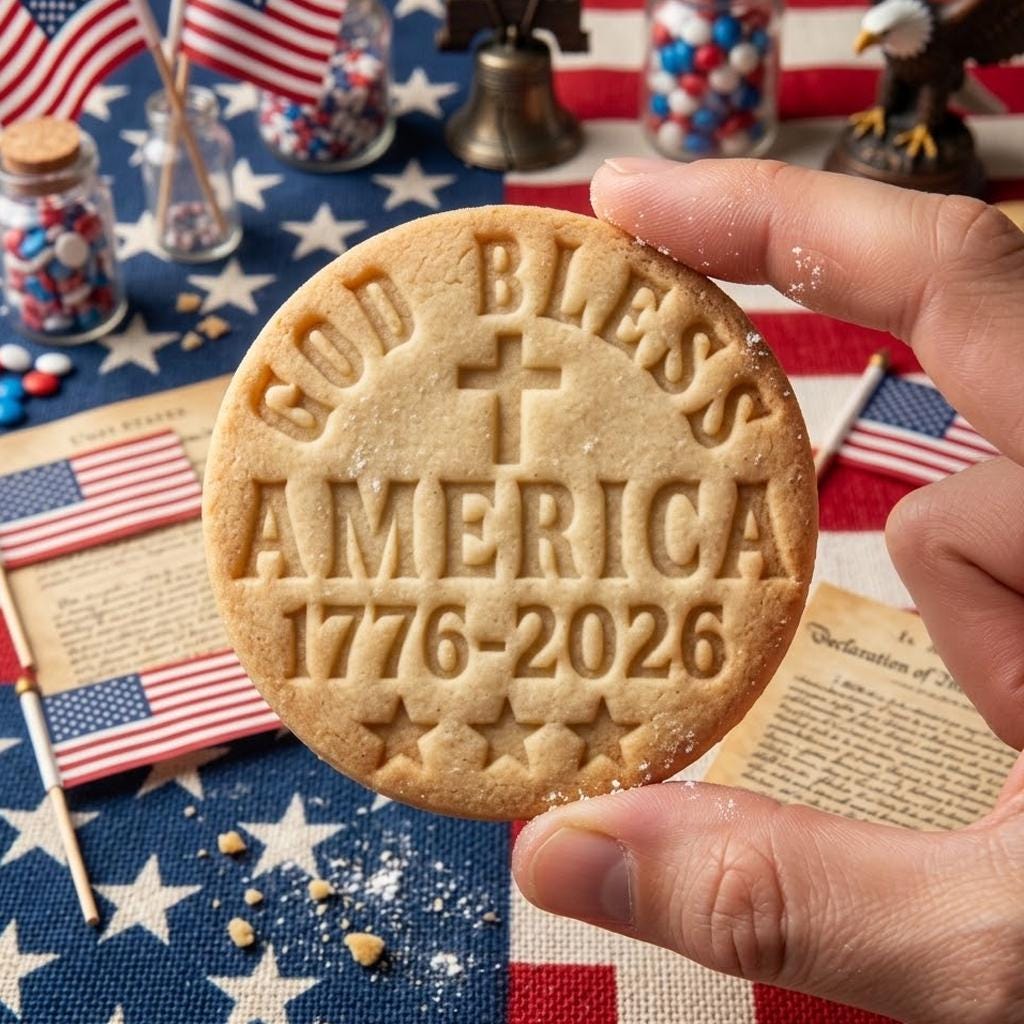 God Bless America 250 Cookie Cutter Stamp Set, 250th Anniversary Cookie Stamp, Patriotic Baking, 250 Years of Freedom, 4th Of July