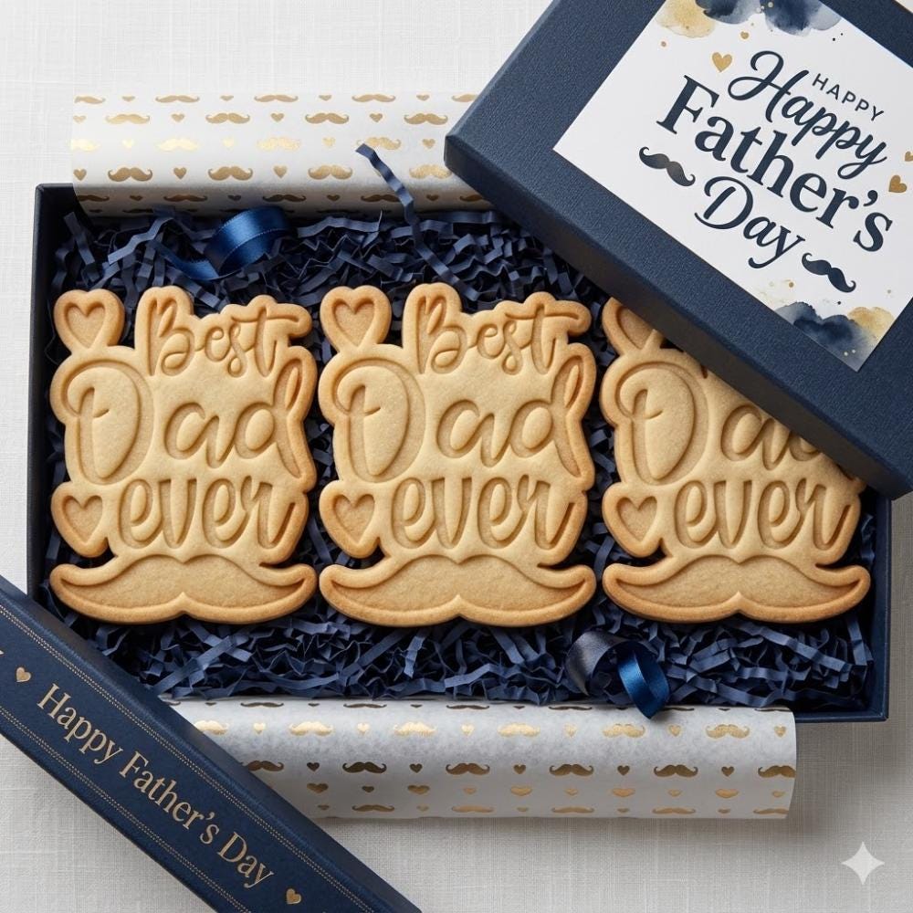 Best Dad Ever Cookie Cutter & Stamp, Father's Day Cookie Mold, Papa Birthday Gift, Father's Day Baking Tool