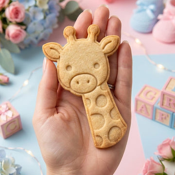 Cute Giraffe Baby Cookie Cutter Stamp, Baby Gift, Baby Shower Cutter, Custom Cookie Stamp, Birthday Baking, Happy Birthday, Birthday Cutter