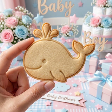 Cute Baby Dolphin Cookie Cutter Stamp, Baby Gift, Baby Shower Cutter, Custom Cookie Stamp, Birthday Baking, Happy Birthday, Birthday Cookie