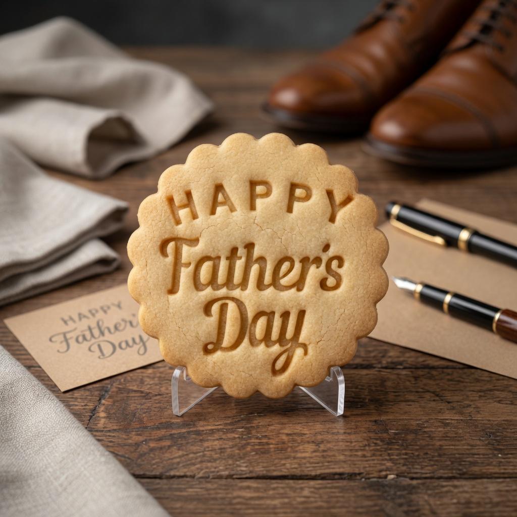 Happy Father's Day Cookie Cutter & Stamp, Papa Birthday Cookie Mold, Father's Day Fondant Cookie Cutter