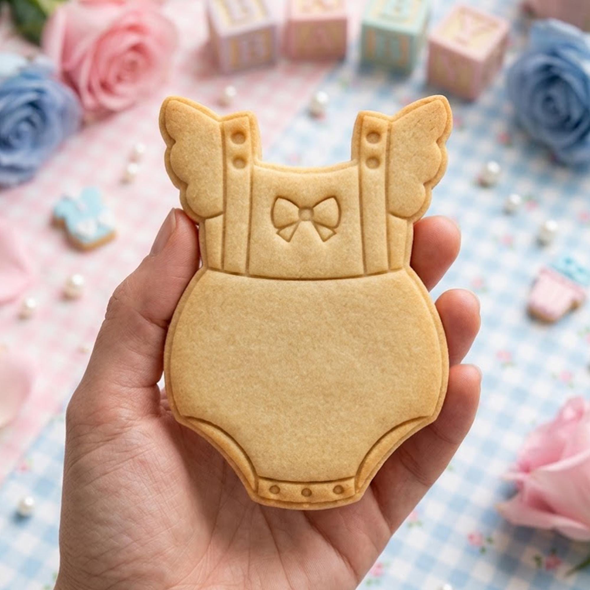 Girl Baby Onesie Cookie Cutter Stamp, Onesie Cookie Cutter, Baby Gift, Baby Shower Cutter, Custom Stamp, Birthday Baking, Happy Birthday