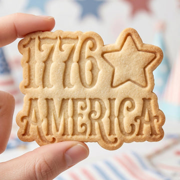 1776 America Cookie Cutter, Patriotic Vintage Star Stamp, Polymer Clay Cutter, 4th of July Celebration Mold, Freedom Plaque, DIY Craft Tool