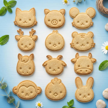 Cute Face Animal Cookie Cutter Stamp, Animal Cutter, Baby Gift, Baby Shower, Custom Stamp, Birthday Baking, Happy Birthday, Clay Cutter