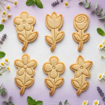 Floral Cute Cookie Cutter Stamp, Flower Cutter, Baby Gift, Baby Shower Cutter, Custom Stamp, Birthday Baking, Happy Birthday, Clay Cutter