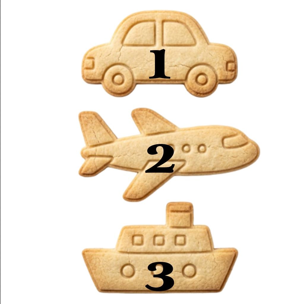 Transportation Cute Set Cookie Cutter Stamp, Car Cookie Cutter, Baby Gift, Baby Shower Cutter, Custom Stamp, Birthday Baking, Clay Cutter