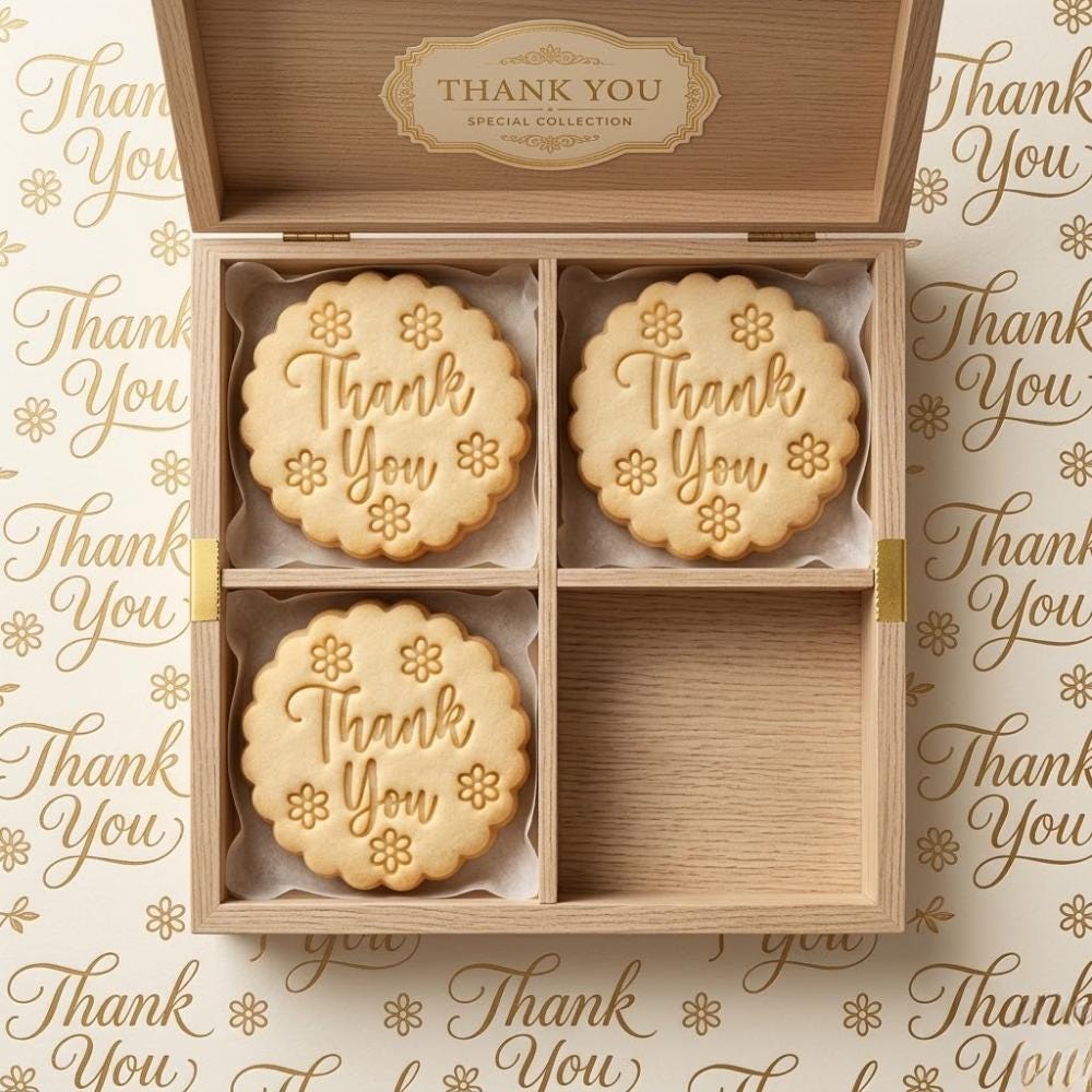 Thank You Cookie Cutter & Stamp, Wedding Cookie Cutter, Baby Shower Cookie Stamp, Special Day Cookie Cutter