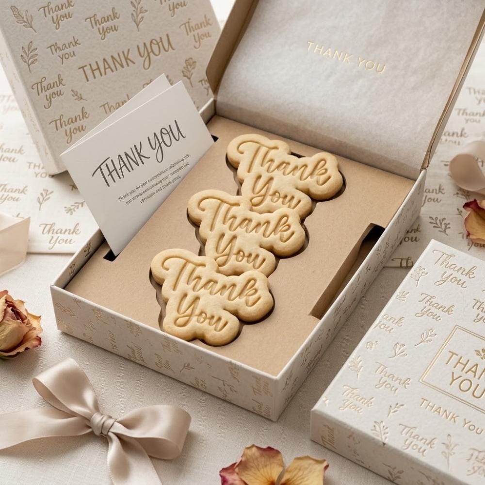 Thank You Cookie Cutter & Stamp, Father's Day Cookie Cutter, Graduation 2026 Cookie Stamp, Wedding Gifts
