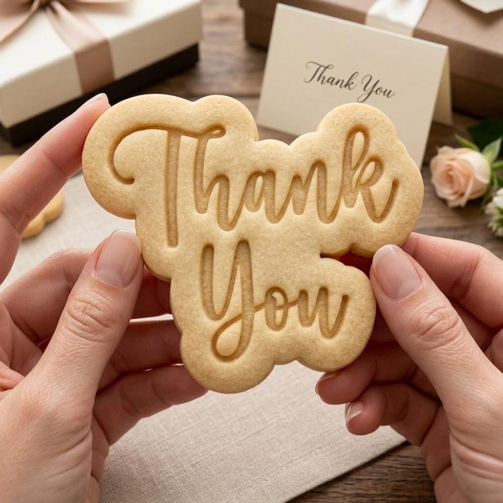 Thank You Cookie Cutter & Stamp, Father's Day Cookie Cutter, Graduation 2026 Cookie Stamp, Wedding Gifts