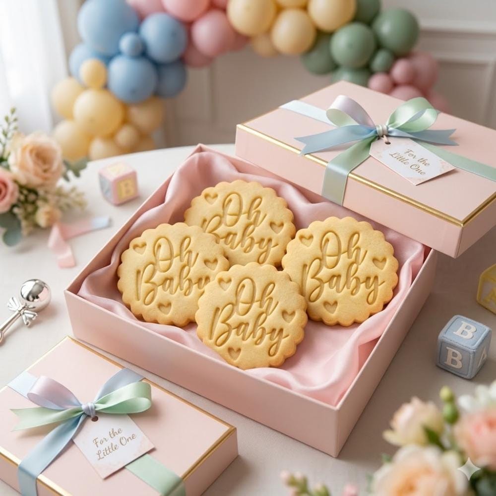 Oh Baby Cookie Cutter & Stamp, Baby Shower Cookie Cutter, Gender Reveal Cookie Stamp, Pregnancy Reveal Gifts, New Baby Cookie Mold Tool