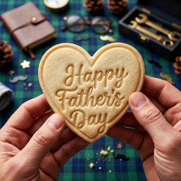 Happy Father's Day With Heart Cookie Cutter Stamp, Father's Day Gift, Dad Cookie Cutters, Custom Dad Cookie, Best Dad Ever