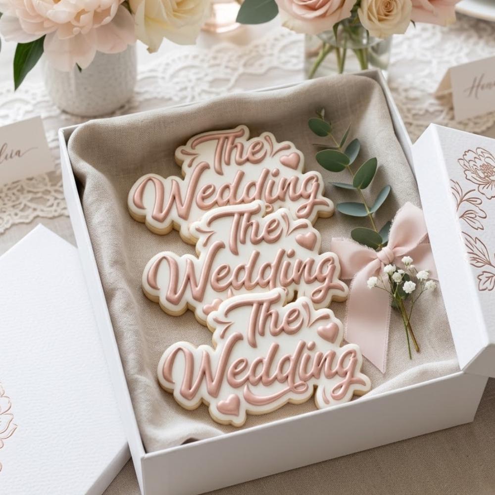The Wedding Cookie Cutter and Stamp Set, Bridal Shower Cookie Stamp, Wedding Favor Fondant Cutter, Engagement Party Mold