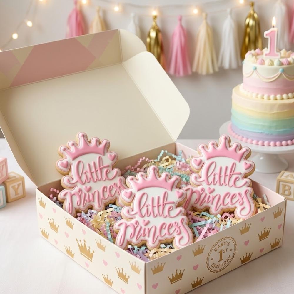 Little Princess Cookie Cutter and Stamp, Princess Birthday Cookie Stamp, Girl Birthday Fondant Cutter, Crown Party Mold