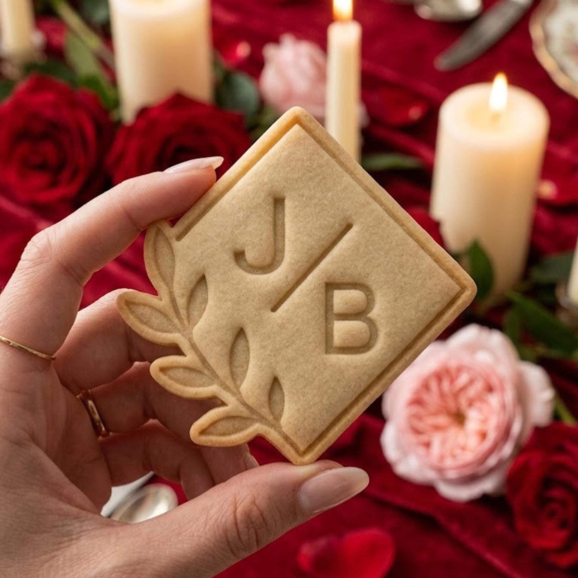 Custom Wedding Cookie Stamp, Personalized Fondant Embosser, Baking Tool, Wedding Gifts, Bridal Shower Cookies, Names and Date Wedding