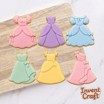 Dress Cute Cookie Cutter Set, Baby Showers, Birthday Cookie, Birthday Gifts, Baby Girl Cutter, Fondant Cutter, Feet Baby, Dress Cutter