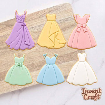 Cute Dress Cookie Cutter Set, Baby Showers, Birthday Cookie, Birthday Gifts, Baby Girl Cutter, Fondant Cutter, Feet Baby Cutter, Clay Cutter