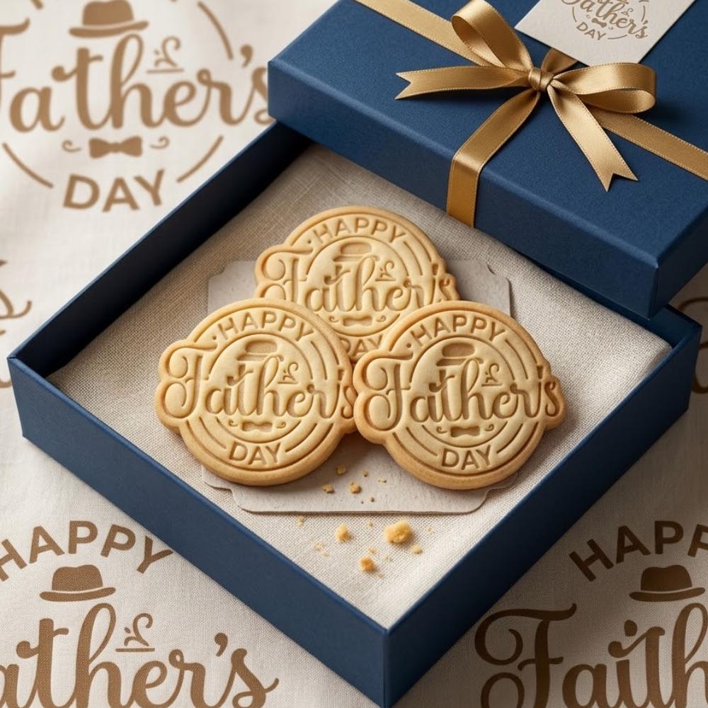Happy Fathers Day Cookie Cutter and Stamp, Dad Cookie Stamp, Father Fondant Cutter, Dad Gift Party Baking Mold