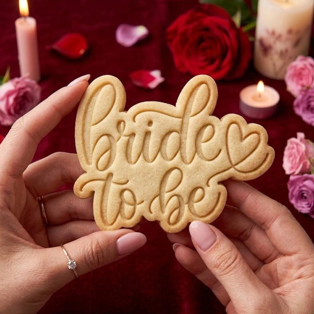 Bride To Be Text Cookie Cutter Stamp Set, Fondant Cutter, Baking Tool, Wedding Cookie Stamp, Love Cookie Stamp, Wedding Gifts, Love Cutter