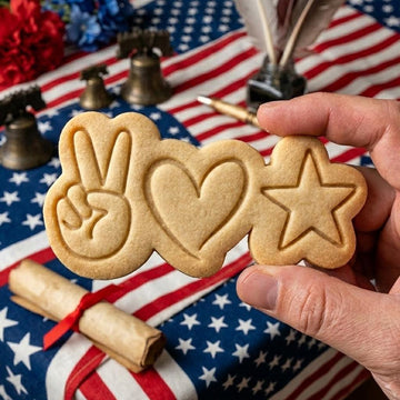 Peace Love America 1776 2026 Cookie Cutter Stamp, 250th Anniversary, Independence Day, Patriotic Baking, 250 Years of Freedom, America 250