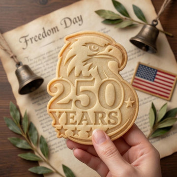 250 Years of Freedom Eagle Cookie Cutter & Stamp, Semiquincentennial Patriotic Cookie Mold, 1776 2026 Liberty Biscuit Stamp