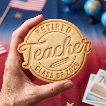 Retirement Teacher Cookie Cutter Stamp, Class of 2026, Retirement Party, Retirement Gift, Retirement Cookie, Custom Retirement Cutter