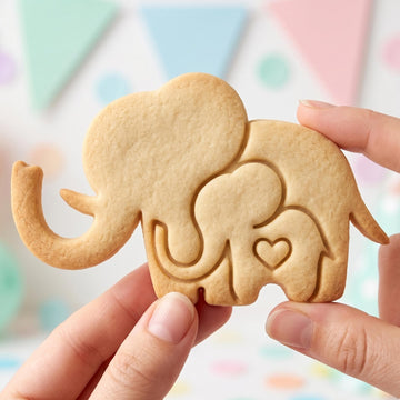 Elephant Mother and Baby Cookie Cutter, Cute Elephant Family Stamp, Polymer Clay Cutter, Baby Shower Celebration Present Mold, Animal Plaque
