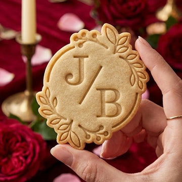 Custom Wedding With Floral Cookie Cutter Stamp, Bridal Shower, Date Names Wedding Cutter, Couple Gifts, Fondant Cutter, Wedding Baking