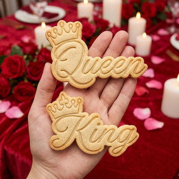 Queen King With Crown Cookie Cutter Stamp Set, Wedding Gifts, Love Cutter, Fondant Cutter, Wedding Baking, Couple Gifts, Wedding Cookie