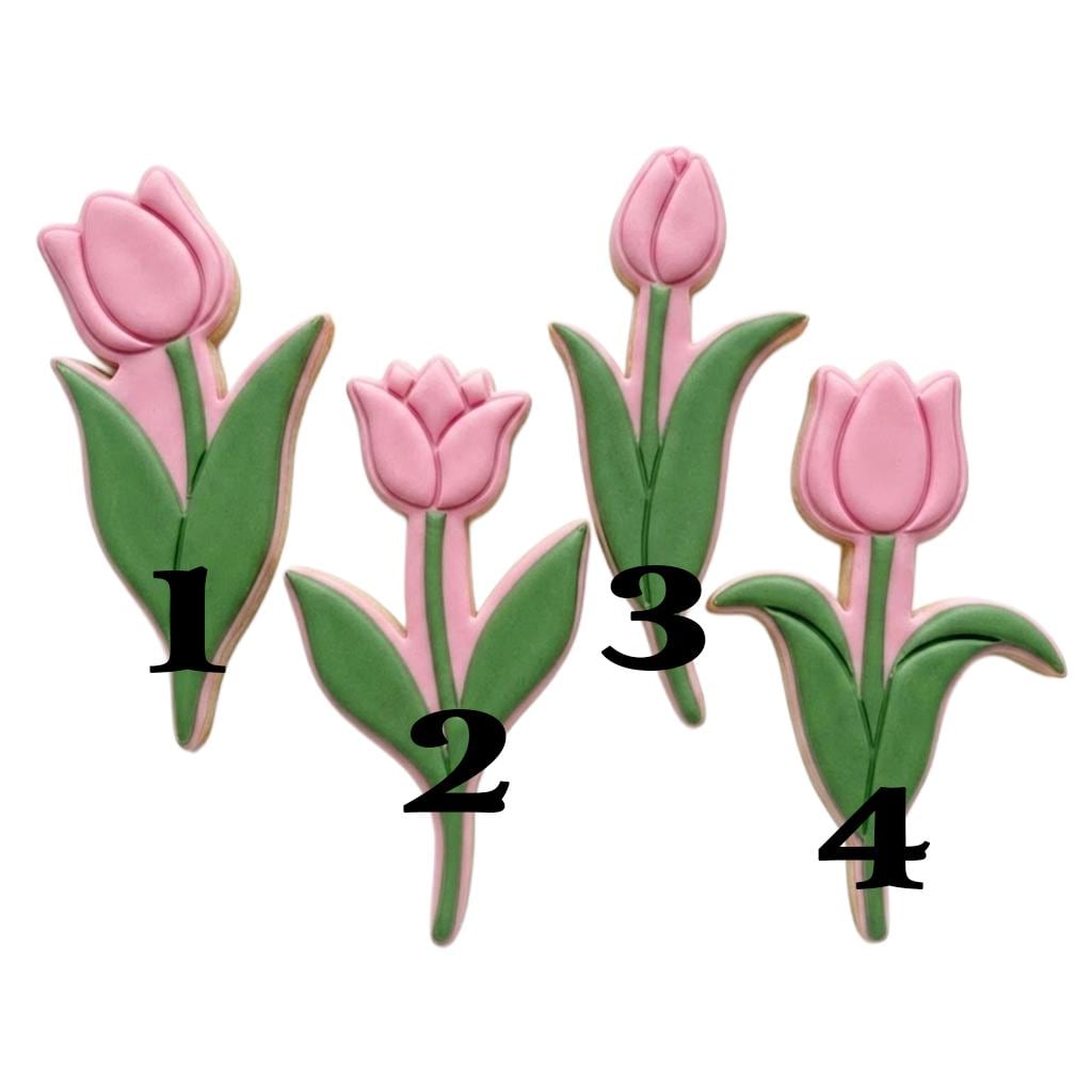 Tulip Set Cookie Cutter Stamp, Floral Cutter, Baby Gift, Baby Shower Cutter, Custom Stamp, Birthday Baking, Happy Birthday, Clay Cutter