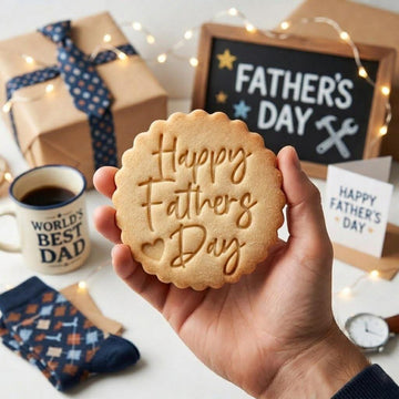 Happy Father's Day Cookie Cutter and Stamp, Script Heart Cookie Stamp, Dad Cookie Cutter, Papa Gift Cookie
